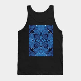 Blue Cross Mandala Ornament Tank Top